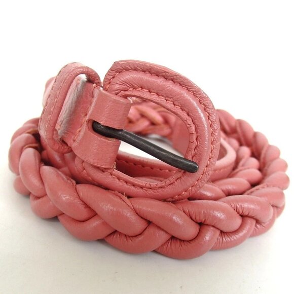 Authentic Bottega Veneta Intrecciato belt leather [Used] main image 12